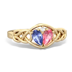 Tanzanite Celtic Love Knot 14K Yellow Gold ring R5420