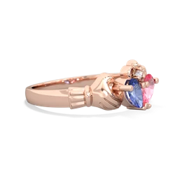 Tanzanite 'Our Heart' Claddagh 14K Rose Gold ring R2388