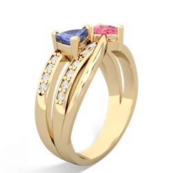 Tanzanite Bowtie 14K Yellow Gold ring R2360