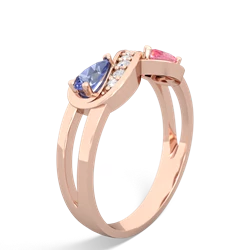 Tanzanite Diamond Infinity 14K Rose Gold ring R5390