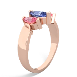 Tanzanite Three Peeks 14K Rose Gold ring R2433