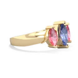 Tanzanite Three Peeks 14K Yellow Gold ring R2433