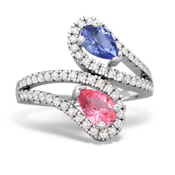 Tanzanite Diamond Dazzler 14K White Gold ring R3000