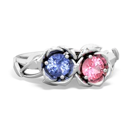 Tanzanite Rose Garden 14K White Gold ring R5510