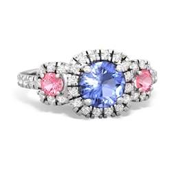 Tanzanite Regal Halo 14K White Gold ring R5350