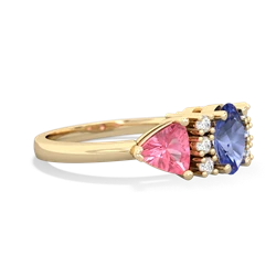 Tanzanite Antique Style Three Stone 14K Yellow Gold ring R2186