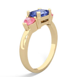 Tanzanite Three Stone 14K Yellow Gold ring R5235