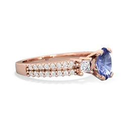 Tanzanite Classic 7X5mm Oval Engagement 14K Rose Gold ring R26437VL