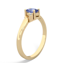 Tanzanite Elegant Swirl 14K Yellow Gold ring R2173