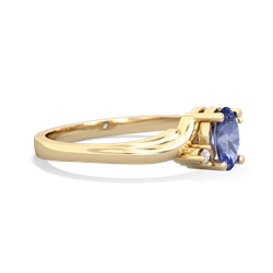 Tanzanite Elegant Swirl 14K Yellow Gold ring R2173