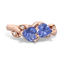 Tanzanite Floral Elegance 14K Rose Gold ring R5790