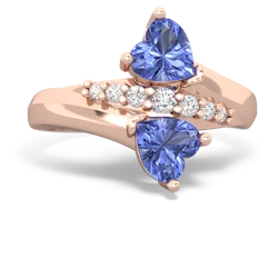 Tanzanite Heart To Heart 14K Rose Gold ring R2064