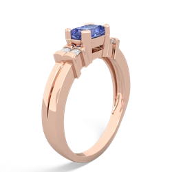 Tanzanite Art Deco East-West 14K Rose Gold ring R2590