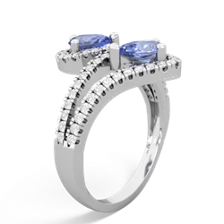 Tanzanite Diamond Dazzler 14K White Gold ring R3000