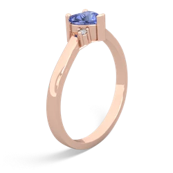 Tanzanite Delicate Heart 14K Rose Gold ring R0203