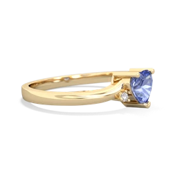 Tanzanite Delicate Heart 14K Yellow Gold ring R0203