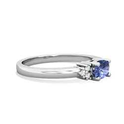 Tanzanite Simply Elegant East-West 14K White Gold ring R2480