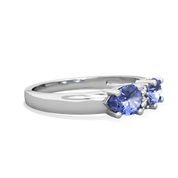 Tanzanite Pear Bowtie 14K White Gold ring R0865