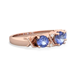 Tanzanite Hugs And Kisses 14K Rose Gold ring R5016