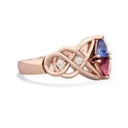 Tanzanite Keepsake Celtic Knot 14K Rose Gold ring R5300