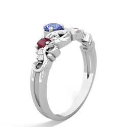 Tanzanite Crown Keepsake 14K White Gold ring R5740