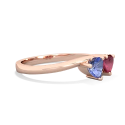 Tanzanite Sweethearts 14K Rose Gold ring R5260