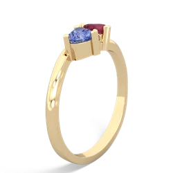 Tanzanite Sweethearts 14K Yellow Gold ring R5260