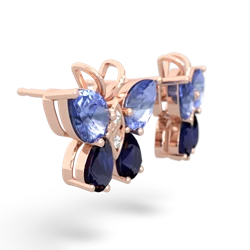 Tanzanite Butterfly 14K Rose Gold earrings E2215