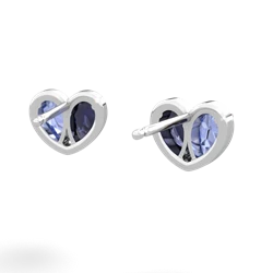 Tanzanite 'Our Heart' 14K White Gold earrings E5072