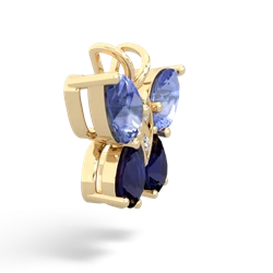 Tanzanite Butterfly 14K Yellow Gold pendant P2215