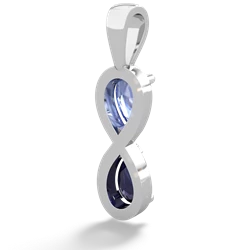 Tanzanite Infinity 14K White Gold pendant P5050