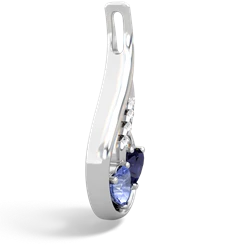 Tanzanite Keepsake Curves 14K White Gold pendant P5450