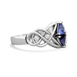 Tanzanite Keepsake Celtic Knot 14K White Gold ring R5300