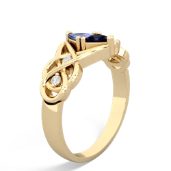 Tanzanite Keepsake Celtic Knot 14K Yellow Gold ring R5300