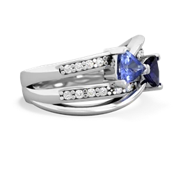 Tanzanite Bowtie 14K White Gold ring R2360