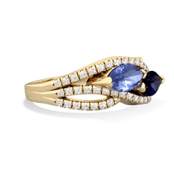 Tanzanite Diamond Rivers 14K Yellow Gold ring R3070