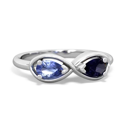 Tanzanite Infinity 14K White Gold ring R5050