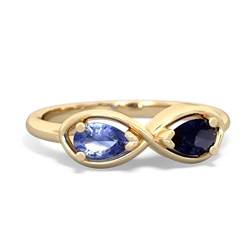 Tanzanite Infinity 14K Yellow Gold ring R5050