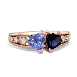 Tanzanite Heart To Heart 14K Rose Gold ring R3342