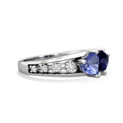 Tanzanite Heart To Heart 14K White Gold ring R3342