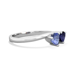 Tanzanite Sweethearts 14K White Gold ring R5260