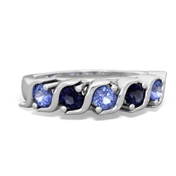 Tanzanite Anniversary Band 14K White Gold ring R2089