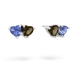 Tanzanite Sweethearts 14K White Gold earrings E5260