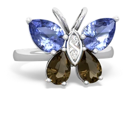 Tanzanite Butterfly 14K White Gold ring R2215