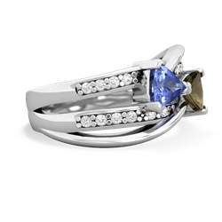 Tanzanite Bowtie 14K White Gold ring R2360