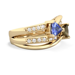 Tanzanite Bowtie 14K Yellow Gold ring R2360