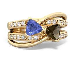 Tanzanite Bowtie 14K Yellow Gold ring R2360