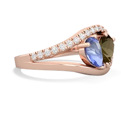 Tanzanite Nestled Heart Keepsake 14K Rose Gold ring R5650