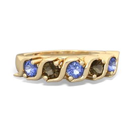 Tanzanite Anniversary Band 14K Yellow Gold ring R2089