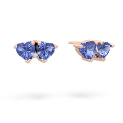 Tanzanite Sweethearts 14K Rose Gold earrings E5260